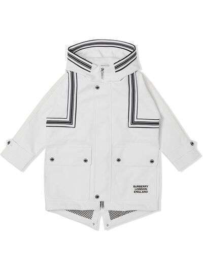 Burberry Kids парка с полосками