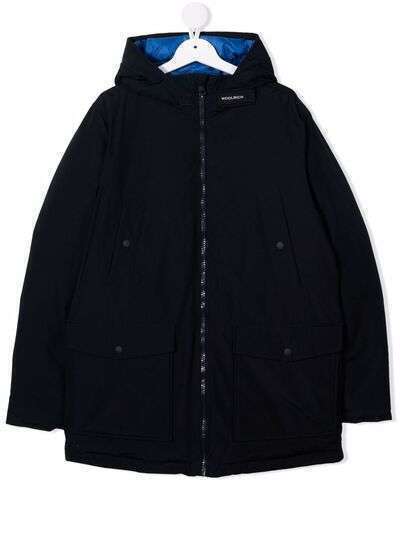 Woolrich Kids пуховик на молнии с капюшоном