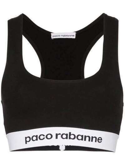 Paco Rabanne спортивный бюстгальтер с логотипом 19EJTO001VI0071