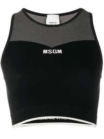 MSGM спортивный бюстгальтер с логотипом 2845MDT06207226