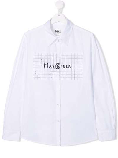 MM6 Maison Margiela Kids рубашка с графичным принтом