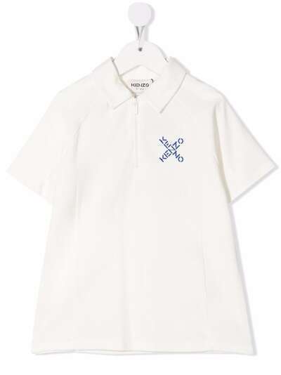Kenzo Kids рубашка поло из органического хлопка с логотипом