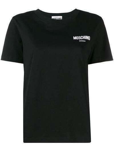Moschino футболка с вышитым логотипом J07165540