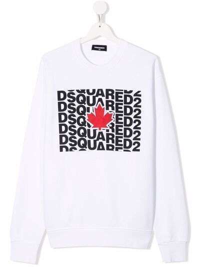 Dsquared2 Kids TEEN logo-print crew neck sweatshirt