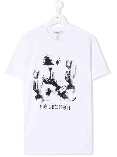 Neil Barrett Kids футболка с графичным принтом