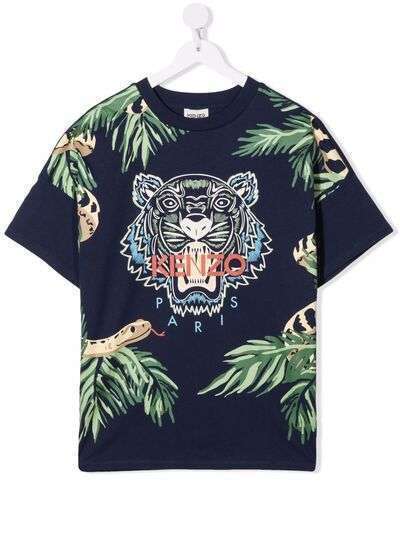 Kenzo Kids футболка с принтом Tiger Jungle