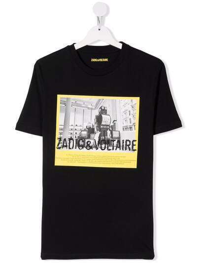 Zadig & Voltaire Kids футболка с фотопринтом