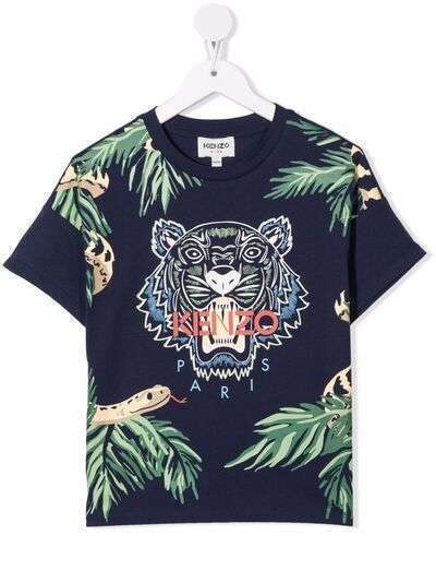 Kenzo Kids футболка с графичным принтом Tiger