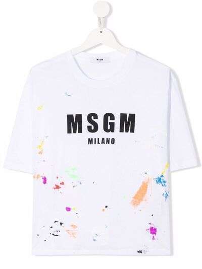 MSGM Kids TEEN logo-print short-sleeved T-shirt