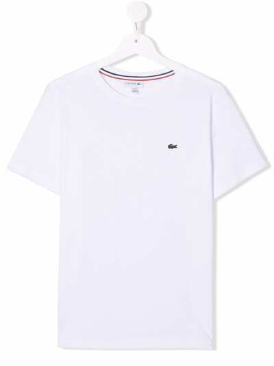 Lacoste Kids футболка с вышитым логотипом