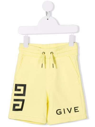 Givenchy Kids спортивные шорты с кулиской и логотипом