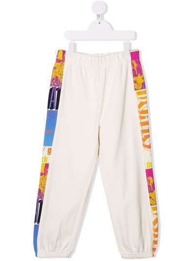 Stella McCartney Kids спортивные брюки с кулиской и логотипом