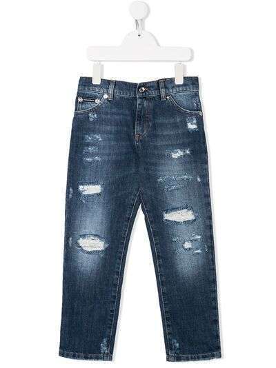 Dolce & Gabbana Kids джинсы с прорезями