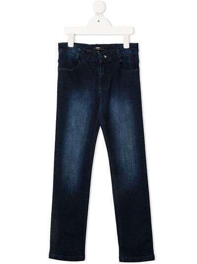 BOSS Kidswear узкие джинсы с завышенной талией