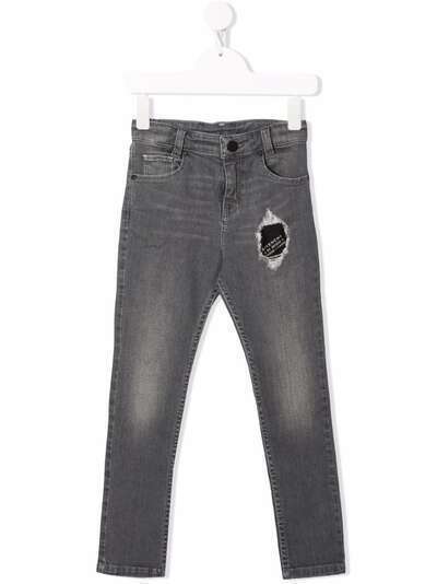 Givenchy Kids джинсы скинни с нашивкой-логотипом