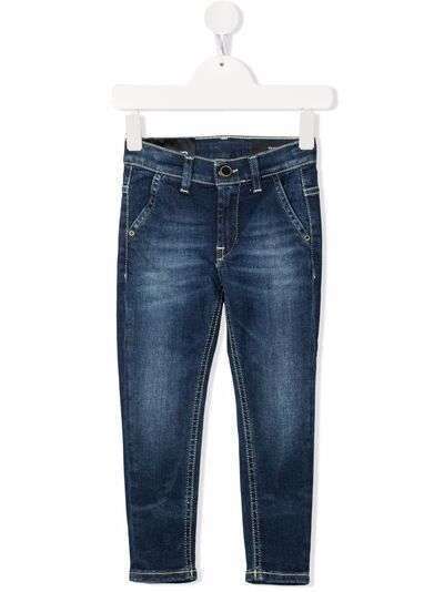 DONDUP KIDS прямые джинсы с эффектом потертости
