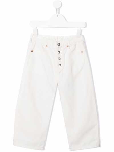 MM6 Maison Margiela Kids прямые джинсы с завышенной талией