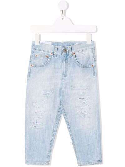 DONDUP KIDS джинсы с эффектом потертости