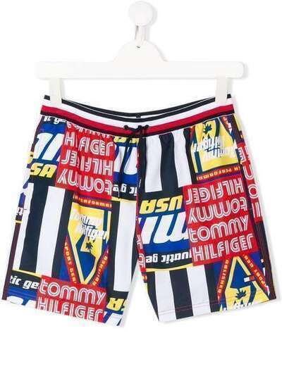 Tommy Hilfiger Junior плавки-шорты с графичным принтом UB0UB00271