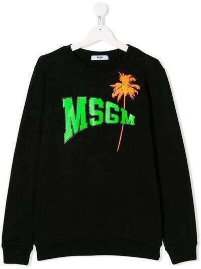 Msgm Kids свитер с длинными рукавами и логотипом 022090T