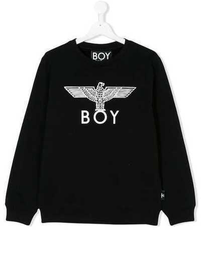 Boy London Kids толстовка с принтом логотипа EAGLEKIDSSWEATBLACKWHITE