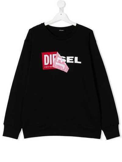 Diesel Kids толстовка с принтом логотипа 00J46J00YI8