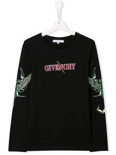Givenchy Kids топ из джерси с логотипом H25141M46