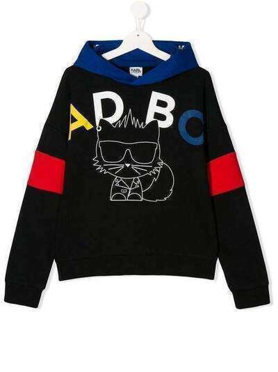 Karl Lagerfeld Kids худи в стиле колор-блок с длинными рукавами и логотипом Z25232Z41