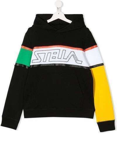 Stella McCartney Kids худи в стиле колор-блок с логотипом 588442SOJ29