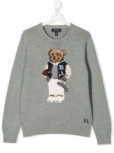 Ralph Lauren Kids свитер Varsity Bear вязки интарсия 323787071T