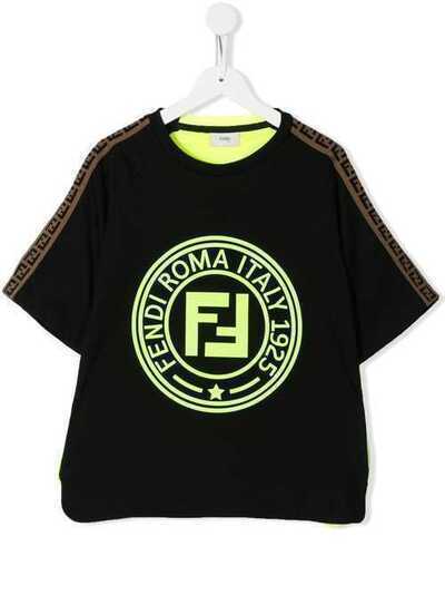 Fendi Kids футболка с логотипом JMI2757AJ