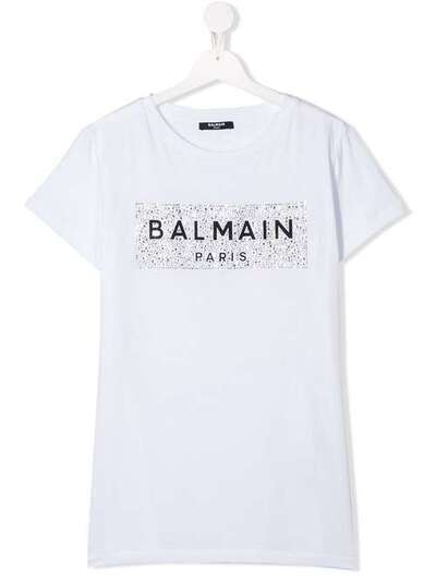 Balmain Kids футболка с логотипом 6M8001MA030T
