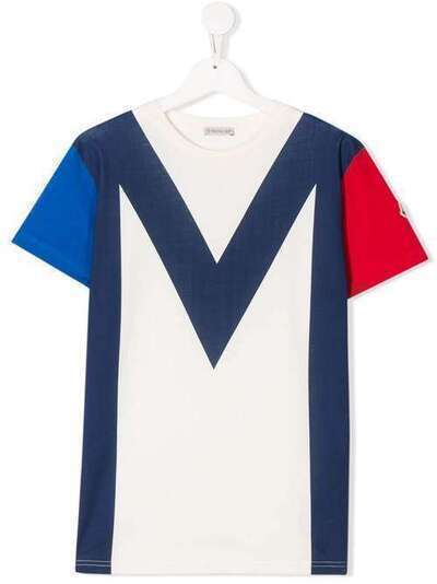 Moncler Kids футболка Maglia в стиле колор-блок F19548C7032083907