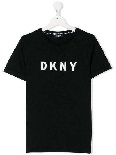 Dkny Kids футболка с круглым вырезом и логотипом D25C7609B