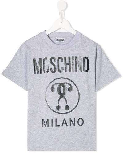 Moschino Kids TEEN logo print T-shirt HNM02DLBA10