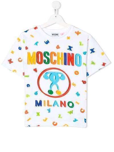 Moschino Kids TEEN crew neck alphabet print T-shirt HYM029LBA00