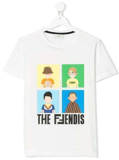 Fendi Kids футболка с принтом JMI3157AJ