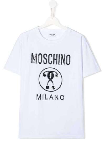 Moschino Kids футболка с логотипом HNM02LLBA10T