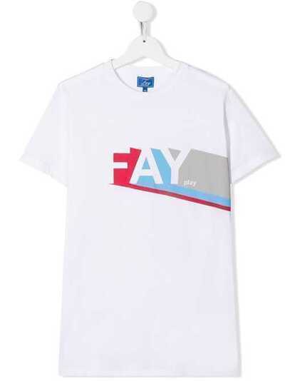 Fay Kids футболка с короткими рукавами и логотипом 5M8041MX040