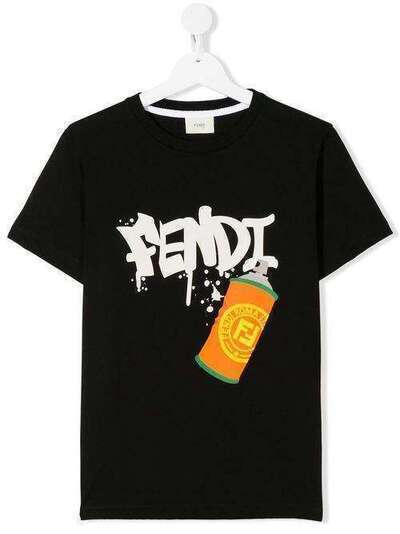 Fendi Kids футболка с логотипом JMI3147AJF0QA1