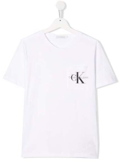 Calvin Klein Kids футболка с нагрудным карманом IB0IB00457