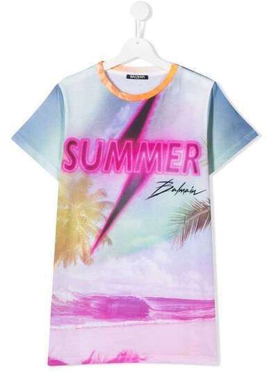Balmain Kids футболка Summer 6K8641KA050