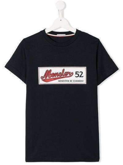 Moncler Kids футболка с логотипом '52' 9,54802445083908E+017