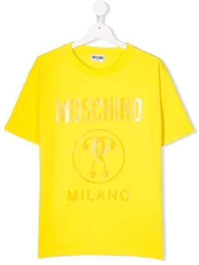 Moschino Kids футболка с логотипом HNM02DLBA1051633