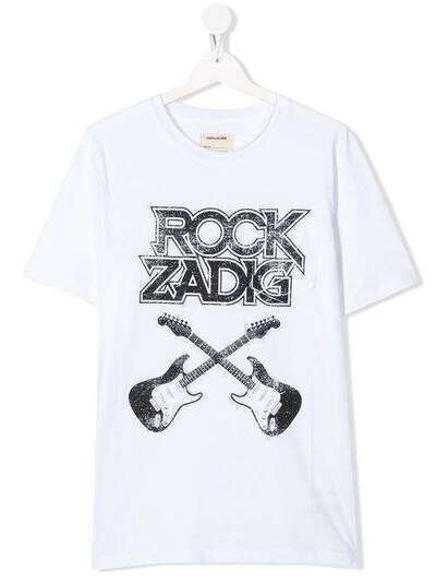 Zadig & Voltaire Kids футболка Kita с принтом SITC1815E