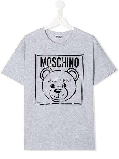Moschino Kids футболка с графичным принтом HOM02PLAA0160926