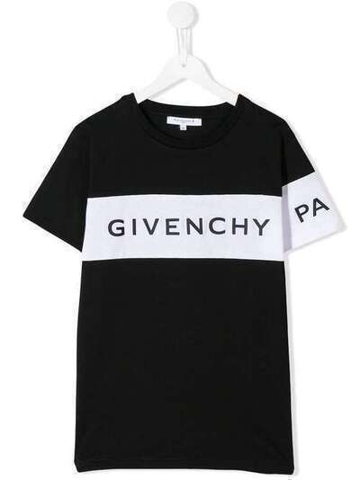 Givenchy Kids футболка с контрастным логотипом H2513809B