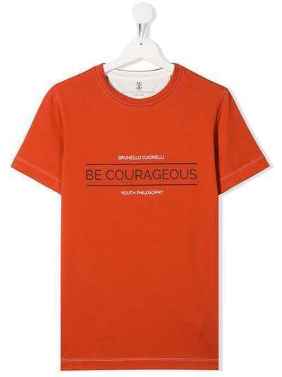 Brunello Cucinelli Kids футболка Be Courageous B0B13T140C