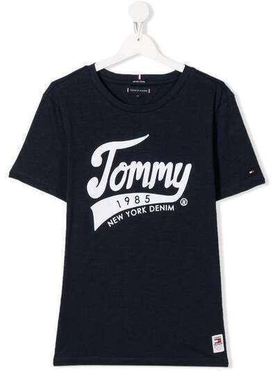 Tommy Hilfiger Junior футболка с круглым вырезом и графичным принтом KB0KB05497CBK