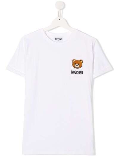 Moschino Kids футболка с принтом Teddy Bear и логотипом HMM20CLBA10
